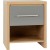 Seville 1 Drawer Bedside Cabinet - Grey/Oak