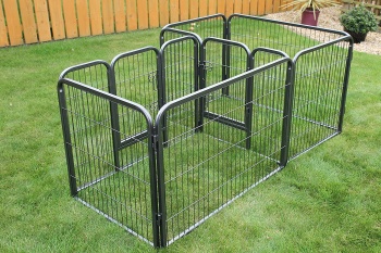 RayGar Heavy Duty Double Pet Dog Cage Crate Enclosure
