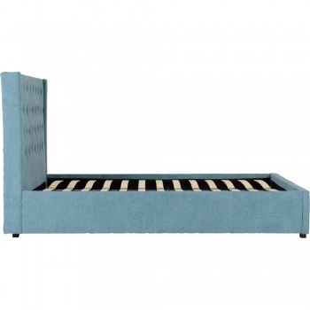 Camden Upholstered Double Bed 4'6'' with Headboard - Blue