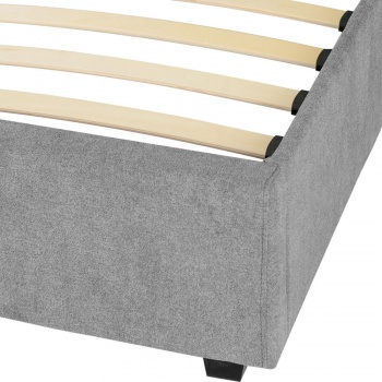 Camden Upholstered Double Bed 4'6'' with Headboard - Grey