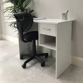 Computer Desk and Chair Office Set - White