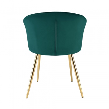 RayGar Ella Dining Chair in Velvet Fabric - Green