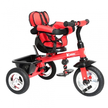 Kiddo Trike 4-in-1 Improved Smart Design with Added Features - Red