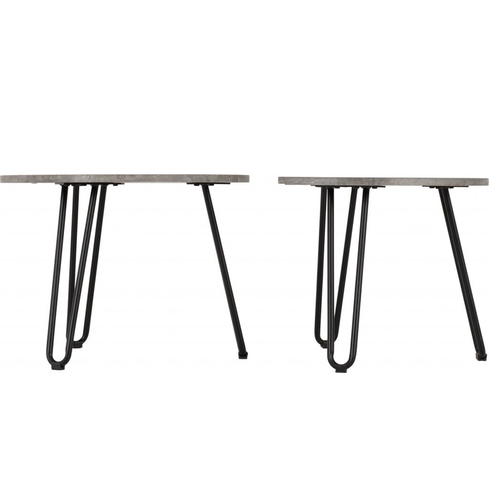 Athens Round Duo Coffee Table Set Concrete Effect Free & Fast P&P