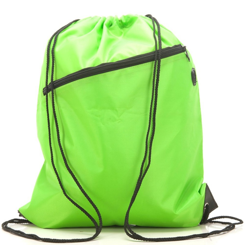 RayGar Drawstring Bags for School/Sport Pack of 10 - Lime Green
