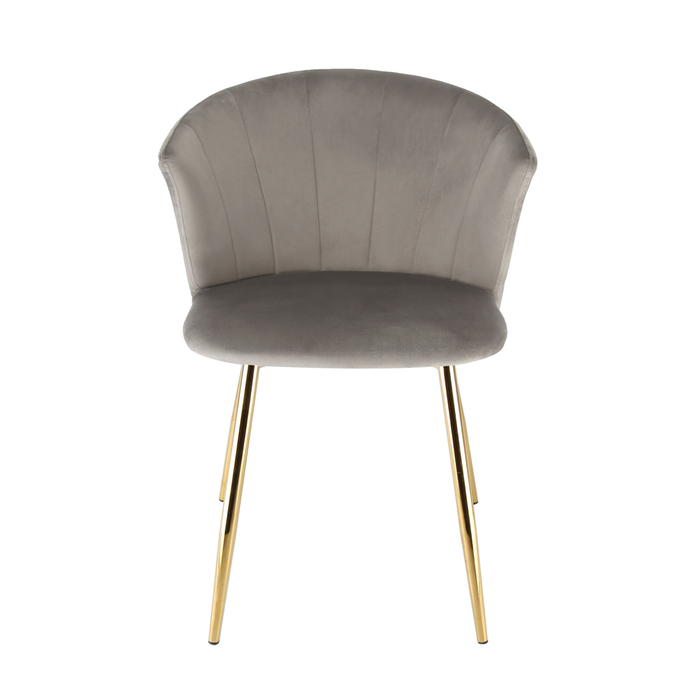 RayGar Ella Dining Chair in Velvet - Grey | Free & Fast P&P
