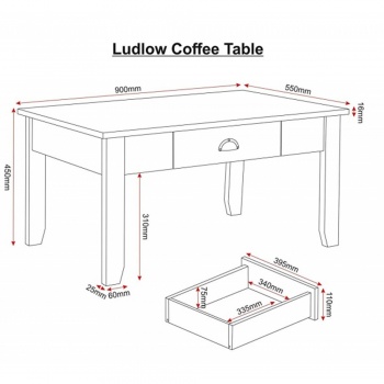 Ludlow Coffee Table - White & Oak