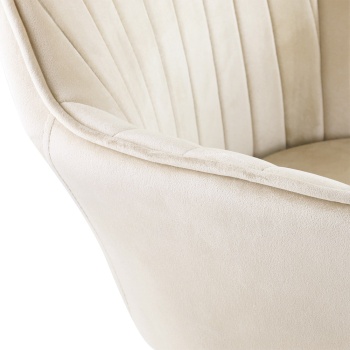 Genesis Muse Chair in Velvet Fabric x 2 - Champagne