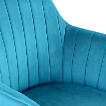 Genesis Muse Chair in Velvet Fabric x 2 - Teal