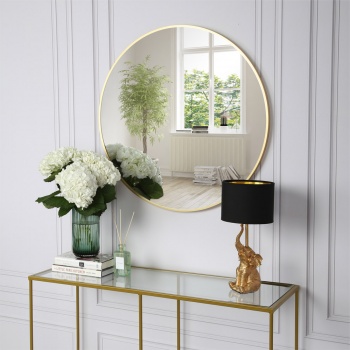 PANDORA Gold Round Mirror - 80cm Large