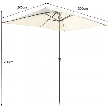 Parasol for Hestia 11 Piece Rattan Dining Garden Furniture Patio Set - 200x300cm