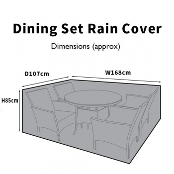 RayGar Rattan Dining Set Cover - 5 Piece 4 Seater