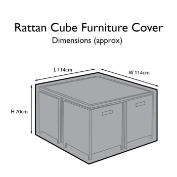 RayGar Rattan Cube Set Cover - 9 Piece 8 Seater